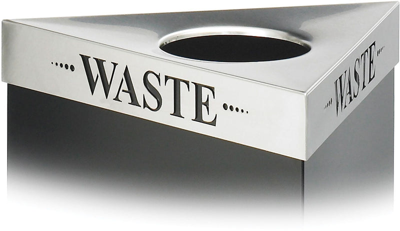 Safco Trifecta Waste Stainless Steel Trash Can Lid, 30 gal. (9560WA)