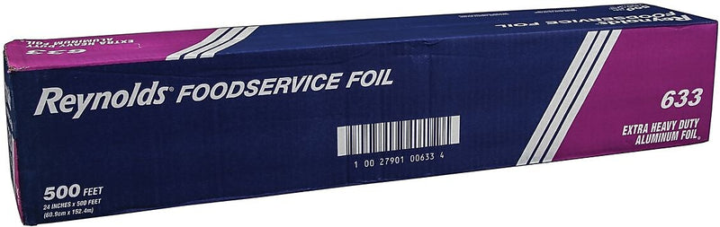 Reynolds Wrap® 633 Extra Heavy Duty Aluminum Foil, 24"(W) x 500'(L), Silver 1/EA