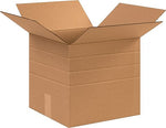 12.5" x 12" x 12.5" Multi-Depth Shipping Boxes, Brown, 25/Bundle (MD121212R)