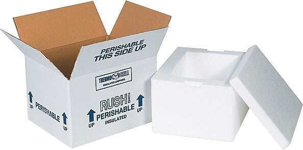 12" x 10" x 7" Insulated Shipping Containers, 1.5" Thick (227C)