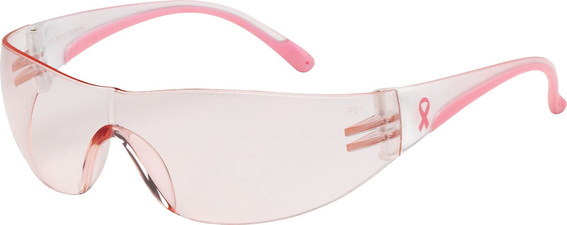 Bouton Optical Safety Glasses, Eva™, Pink/Clear Frame, Light Pink Lens, Anti-scratch Coating (250-10-0904)