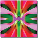 Trademark Global Amy Vangsgard "Tree Light Symmetry Pink and Green" Canvas Art, 18" x 18"