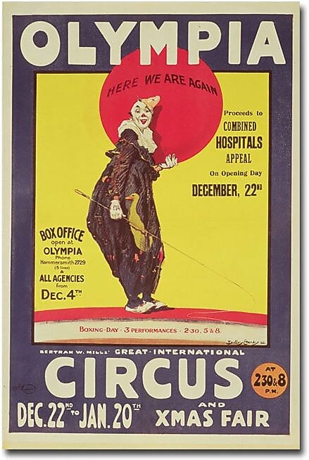 Trademark Global Dudley Hardy "Bertram Mills Circus 1922" Canvas Art, 24" x 16"