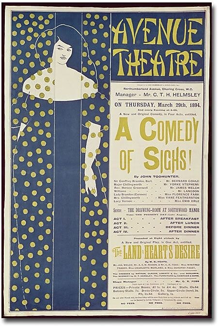 Trademark Global Aubrey Beardsley "A Comedy of Sighs" Canvas Art, 47" x 30"