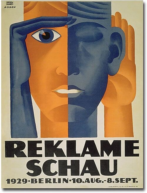Trademark Global Lucian Bernard "Reklameschau 1929" Canvas Art, 47" x 35"