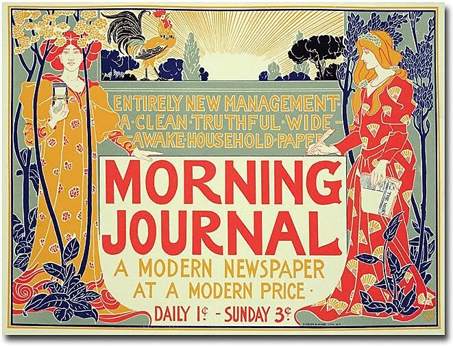 Trademark Global Henri Meunier "Morning Journal" Canvas Art, 18" x 24"