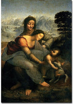 Trademark Global Leonardo da Vinci "Virgin and Child with St.Anne" Canvas Art, 47" x 30"