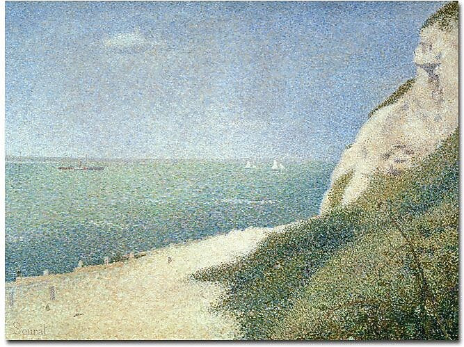 Trademark Global Georges Seurat "Beach at Bas Butin - Honfleur - 1886" Canvas Art, 14" x 19"