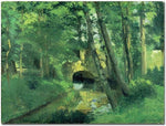 Trademark Global Camille Pissarro "The Little Bridge Pontoise 1875" Canvas Art, 35" x 47"