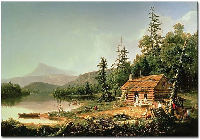 Trademark Global Thomas Cole "Home in the Woods, 1847" Canvas Art, 30" x 47"