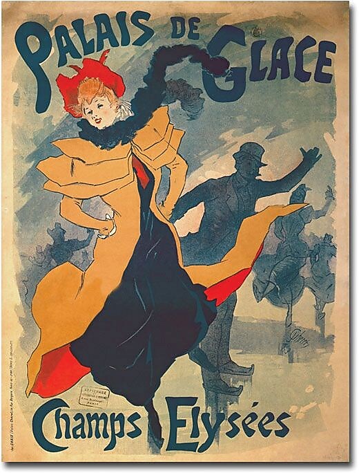 Trademark Global Jules Cheret "Palais de Glace dans Camps Elysees" Canvas Art, 24" x 18"
