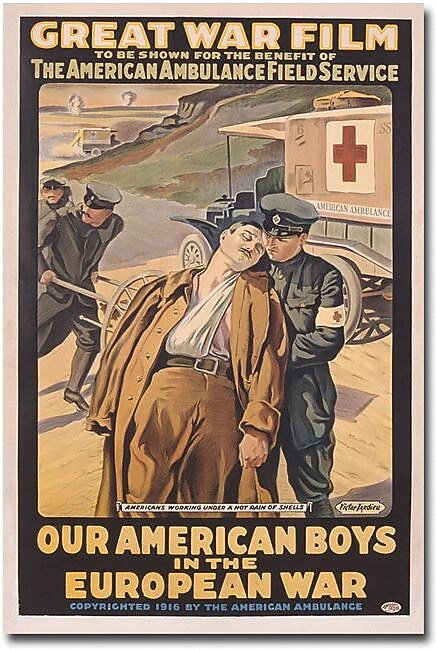 Trademark Global Victor Tardieu "Our American Boys in the European War" Canvas Art, 47" x 30"