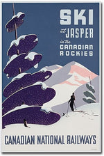 Trademark Global "Canadian Ski Resort jasper" Canvas Art, 24" x 16"