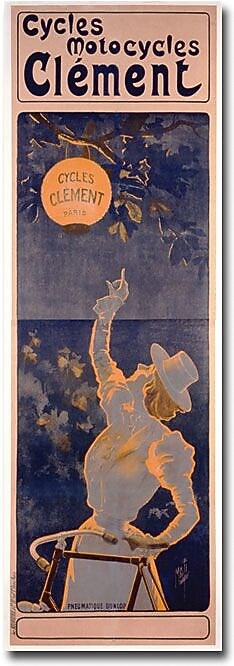 Trademark Global Ferdinand Misiti "Cycles Clement, 1895" Canvas Art, 24" x 8"