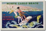 Trademark Global Georges Goursat "Monte Carlo Beach 1932" Canvas Art, 16" x 24"