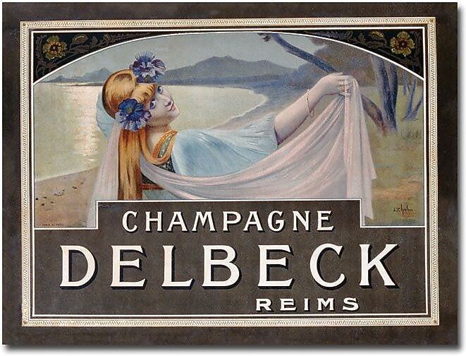 Trademark Global Louis Chalon "Champagne Delbeck, 1910" Canvas Art, 26" x 32"