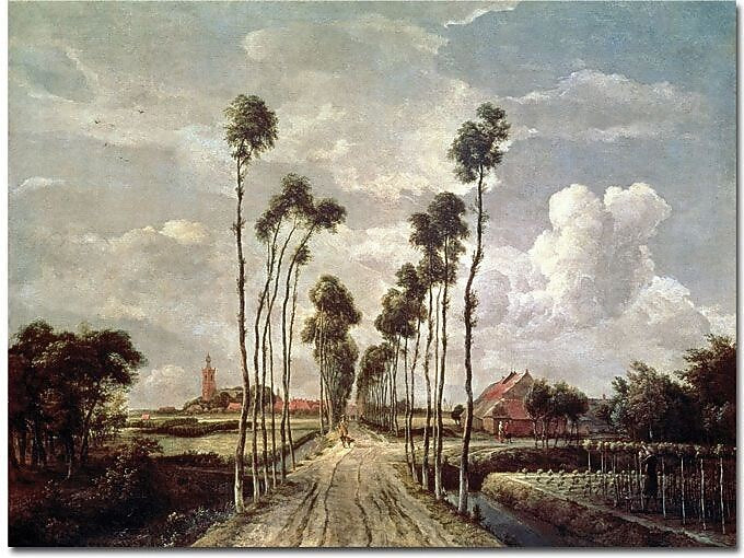 Trademark Global Meindert Hobbema "The Avenue at Middelharnis 1689" Canvas Art, 24" x 32"