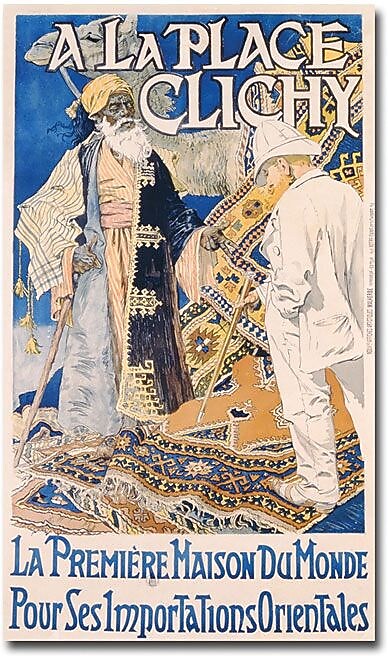 Trademark Global Eugene Grasset "A La Place Clinchy, 1890" Canvas Art, 47" x 24"