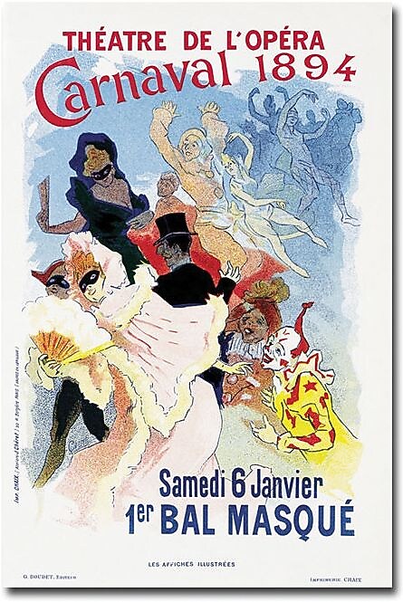 Trademark Global Jules Cheret "Theatre de l'Opera, 1894" Canvas Art, 24" x 16"