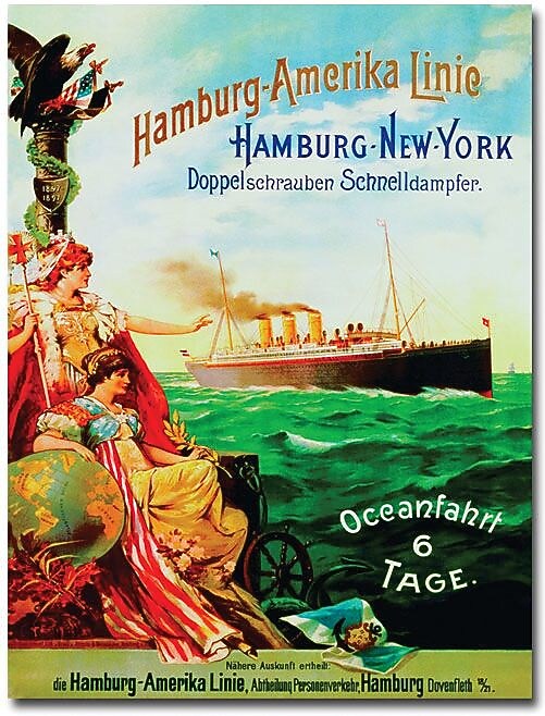 Trademark Global "Hamburg-America Line, 1987" Canvas Art, 32" x 24"