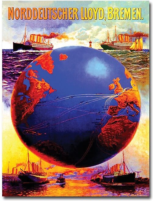 Trademark Global Karl Von Eckenbrecher "North German Lloyd Line" Canvas Art, 32" x 24"