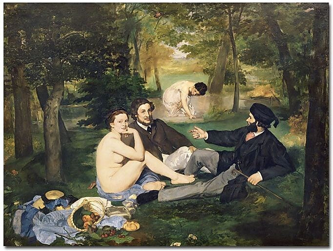 Trademark Global Edouard Manet "Dejeuner sur l'Herbe, 1863" Canvas Art, 24" x 32"