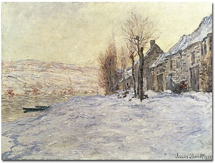Trademark Global Claude Monet "Lavacourt Under Snow 1878 81" Canvas Art, 18" x 24"