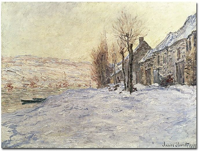 Trademark Global Claude Monet "Lavacourt Under Snow 1878 81" Canvas Art, 24" x 32"