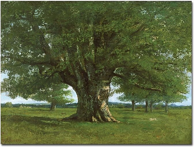 Trademark Global Gustave Courbet "The Oak of Flagey" Canvas Art, 18" x 24"