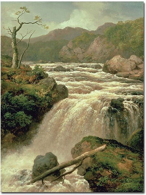 Trademark Global James Smith "Waterfall on River Neath, Wales Canvas" Canvas Art, 47" x 35"