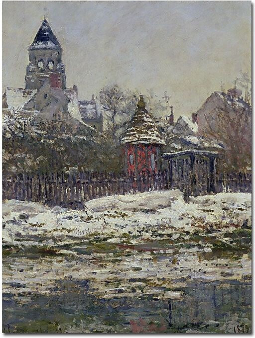 Trademark Global Claude Monet "The Church at Vetheuil 1879" Canvas Art, 47" x 35"