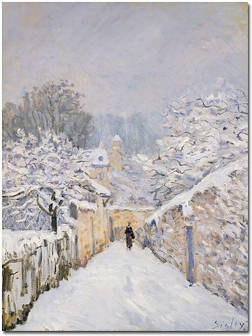Trademark Global Alfred Sisley "Snow at Louveciennes 1878" Canvas Art, 32" x 26"