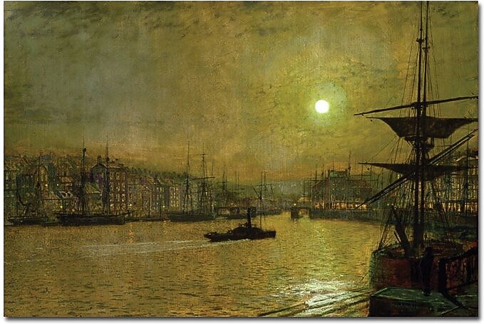 Trademark Global John Atkinson Grimshaw "Whitby" Canvas Art, Impressionist, 30" x 47" (BL0094-C3047GG)