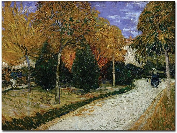 Trademark Global Vincent Van Gogh "Path in the Park at Arles 1888" Canvas Art, 18" x 24"