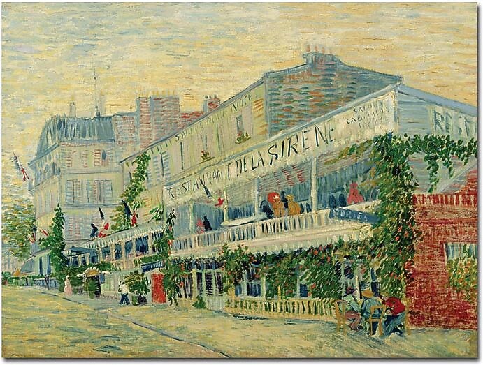 Trademark Global Vincent Van Gogh "Restaurant de la Sirene 1887" Canvas Art, 26" x 32"