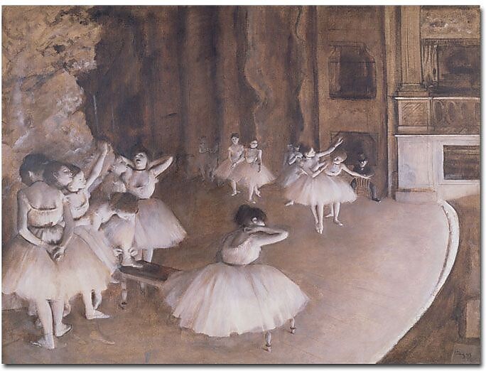 Trademark Global Edgar Degas "Ballet Rehearsal, 1874" Canvas Art, 18" x 24"