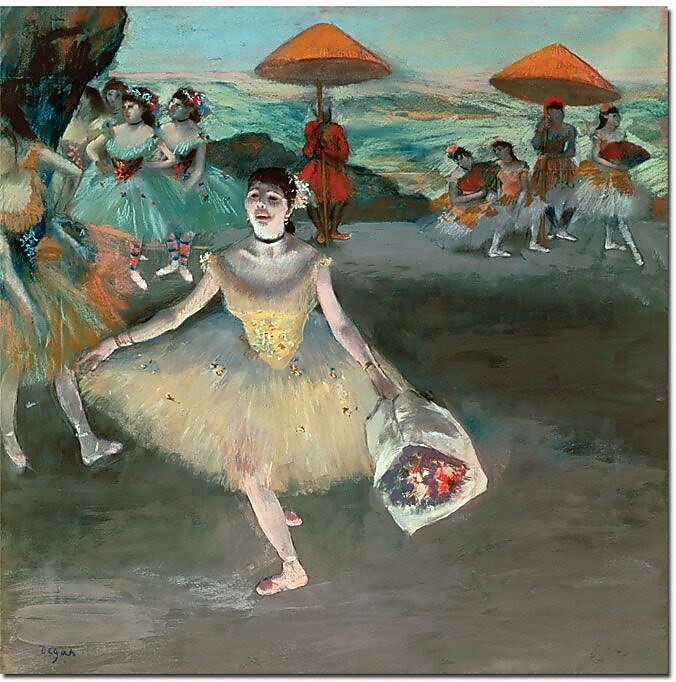 Trademark Global Edgar Degas "Dancer with Bouquet, 1877" Canvas Art, 18" x 24"