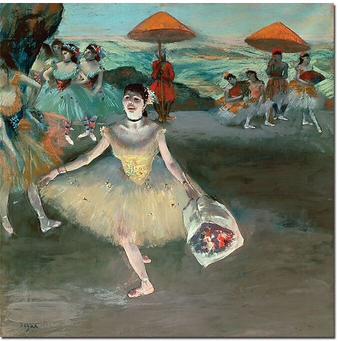 Trademark Global Edgar Degas "Dancer with Bouquet, 1877" Canvas Art, 24" x 24"