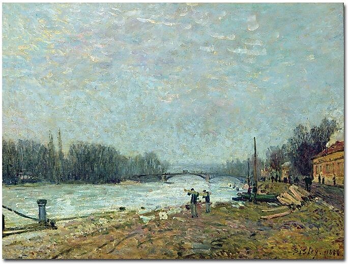 Trademark Global Alfred Sisley "The Thaw 1880" Canvas Art, 35" x 47"