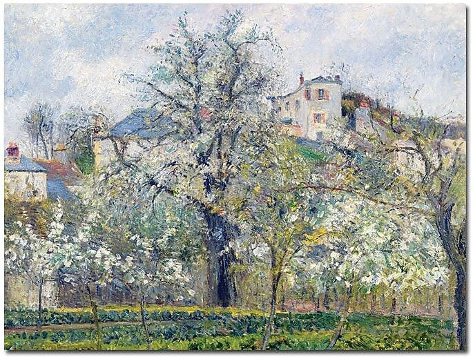 Trademark Global Camille Pissarro "The Garden at Pontoise 1877" Canvas Art, 26" x 32"