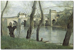 Trademark Global Jean Baptiste Corot "The Bridge Mantes" Canvas Art, 35" x 47"