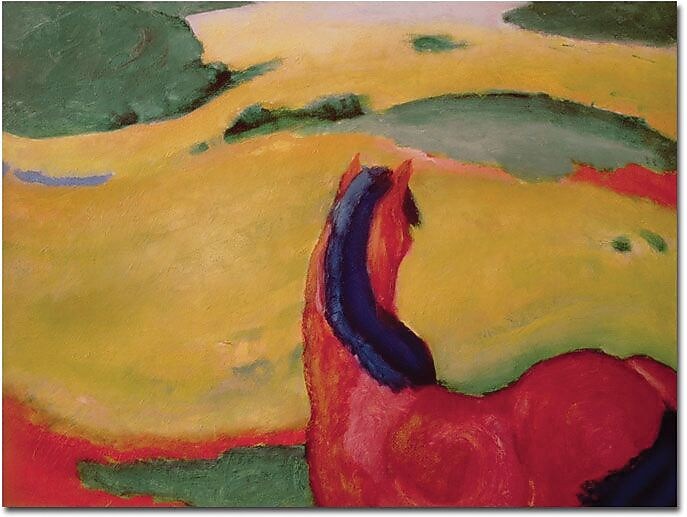 Trademark Global Franz Marc "Horse in a Landscape 1910" Canvas Art, 14" x 19"