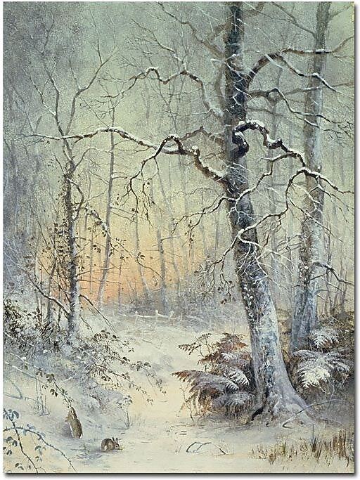 Trademark Global Joseph Farquharson "Winter Breakfast" Canvas Art, 32" x 26"