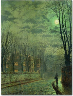 Trademark Global John Atkinson Grimshaw "Going Home by Moonlight" Canvas Art, 32" x 26"