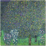 Trademark Global Gustav Klimt "Roses Under the Trees, 1905" Canvas Art, 18" x 18"