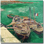 Trademark Global Vincent Van Gogh "Landing Stage with Boats 1888" Canvas Art, 24" x 24"