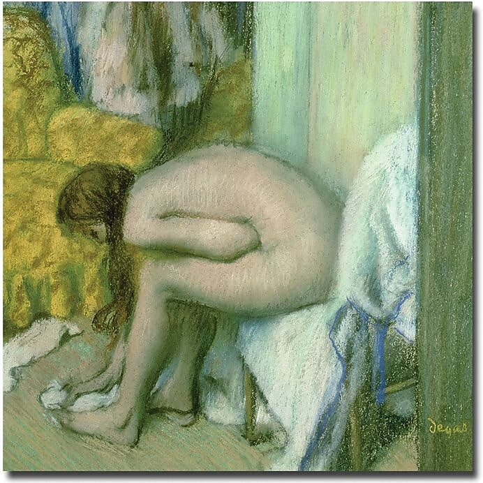 Trademark Global Edgar Degas "After the Bath, 1886" Canvas Art, 24" x 24"