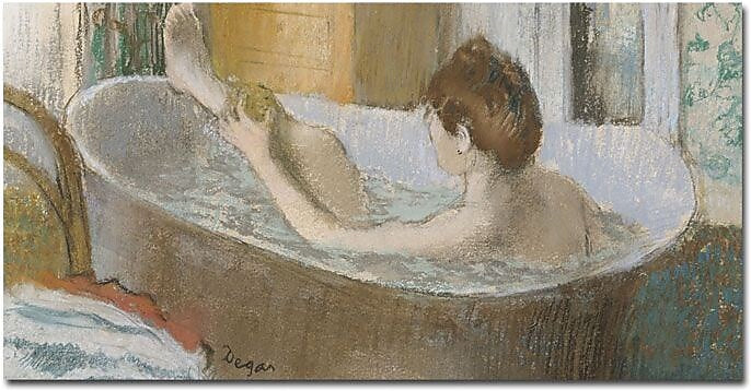 Trademark Global Edgar Degas "Woman in Her Bath 1883" Canvas Art, 24" x 47"