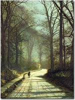 Trademark Global John Atkinson Grimshaw "Moonlight Walk" Canvas Art, 32" x 26"