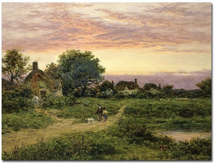 Trademark Global Benhamin Leader "Worcestershire Cottages 1912" Canvas Art, 18" x 24"